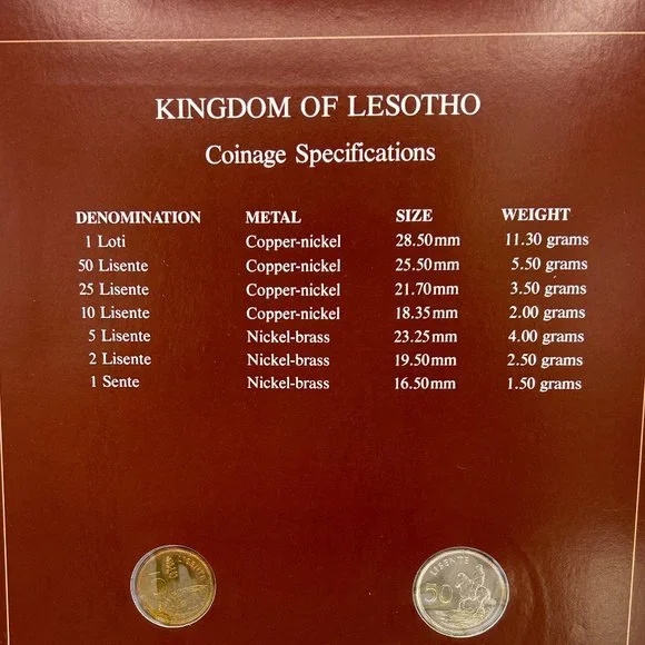 Franklin Mint Coin Sets of All Nations Collectible Kingdom of Lesotho VTG - Picture 7 of 13